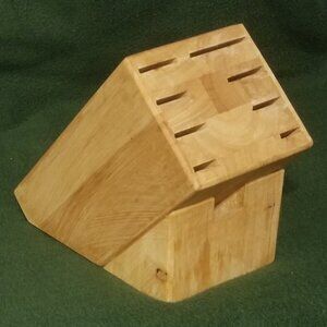 butcher block knife holder